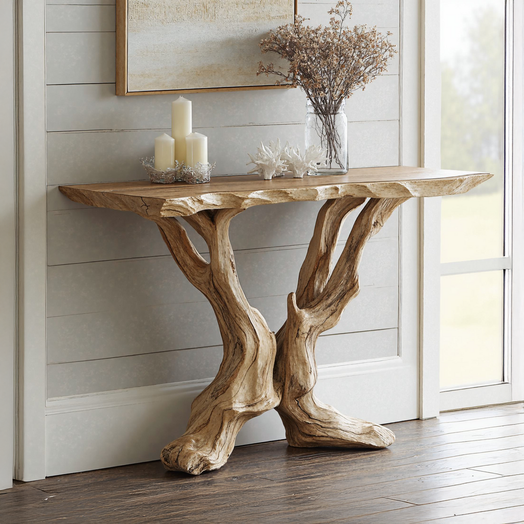Live Edge Side Table Handcrafted For Vintage Interiors