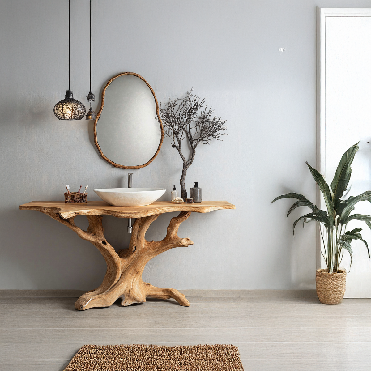 Custom Handcrafted Bathroom Vanity For Stylish Interiors