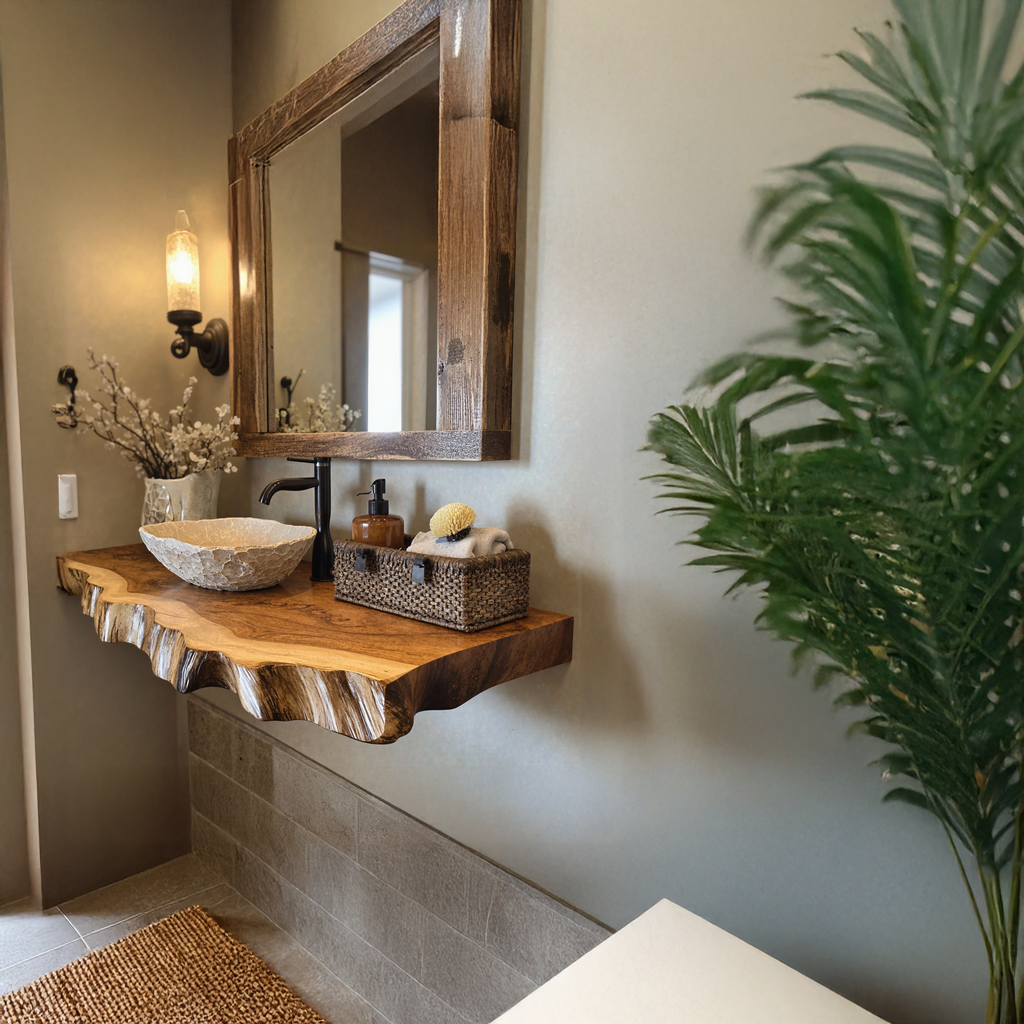 Floating Edge Bathroom Shelf