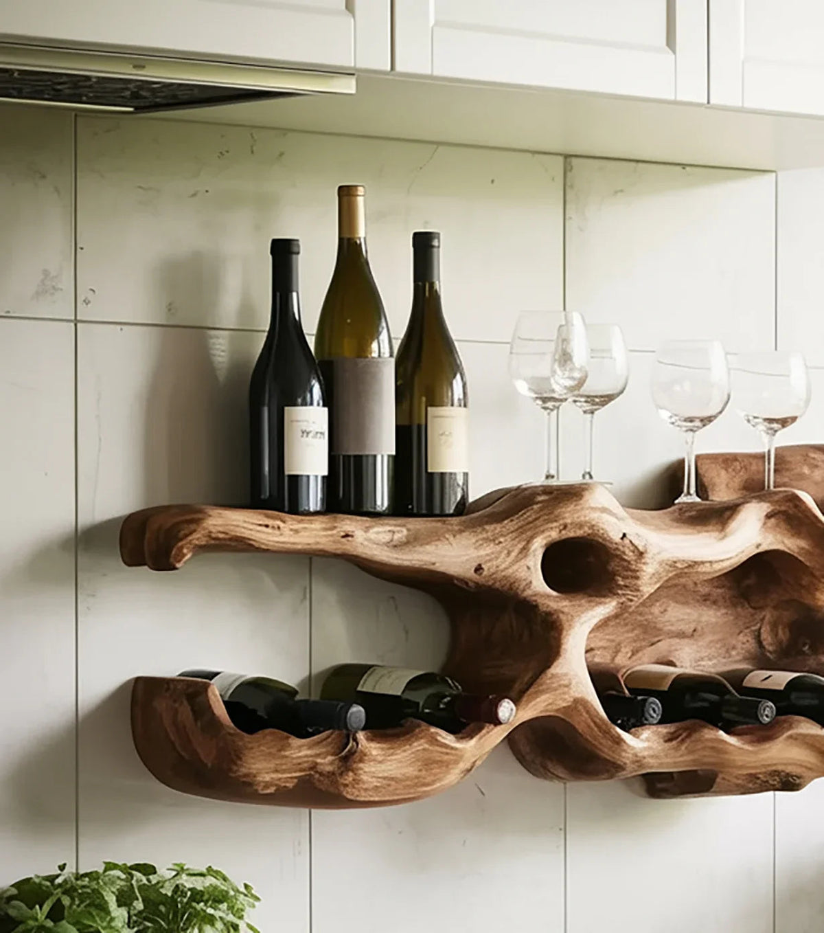 Handcrafted Solid Wood Wine Rack