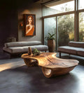 Rustic Reclaimed Wood Coffee Table With Shelf