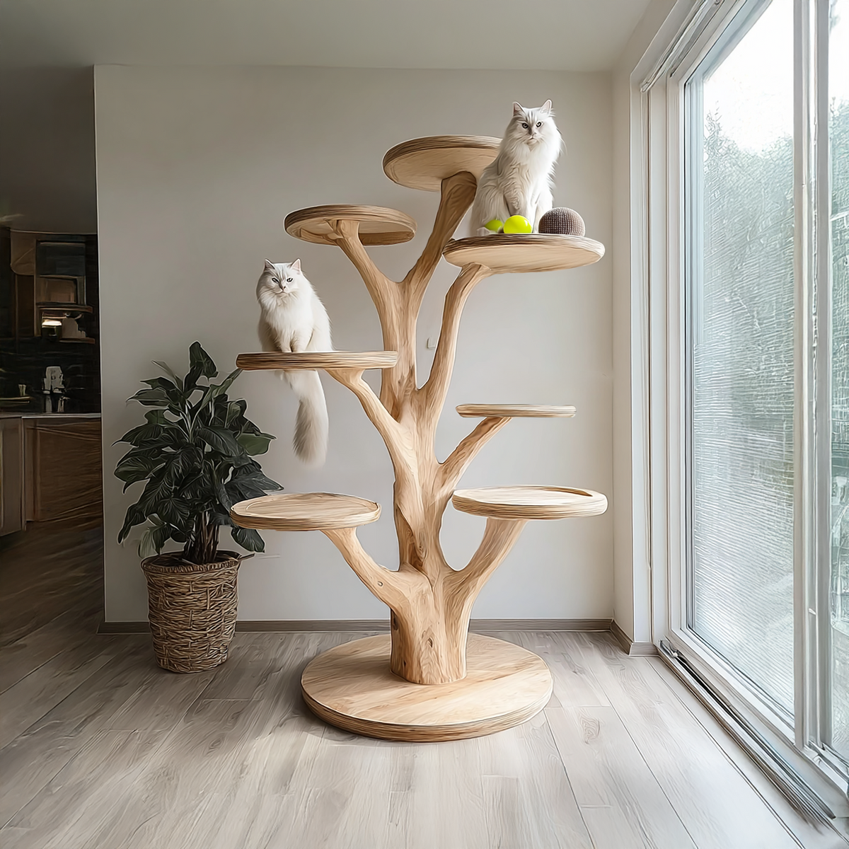 Mid Century Cat Tree Tower Living Room