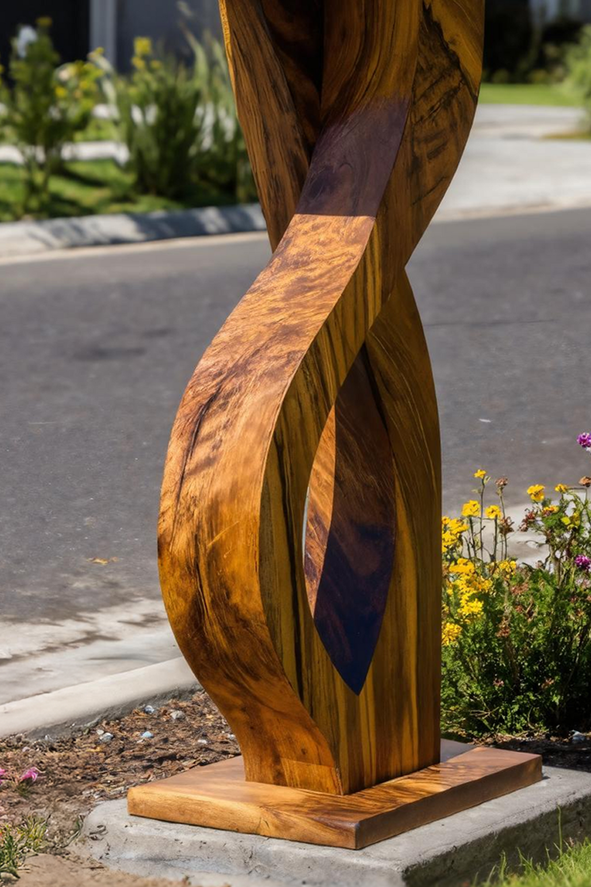 Handcrafted Wooden Sculpture Mailbox For Outdoor Patio Design