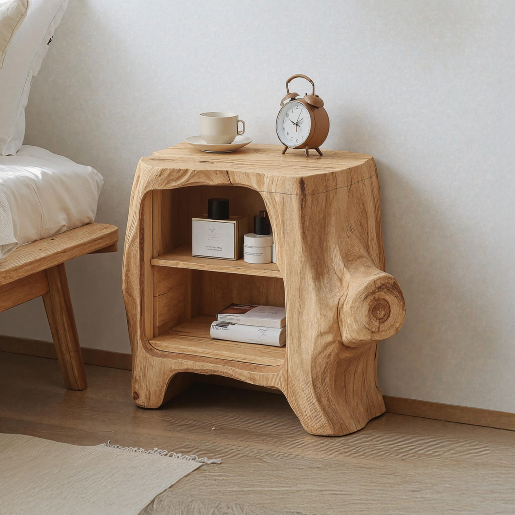 Handcrafted Wooden Nightstand For Unique Bedroom