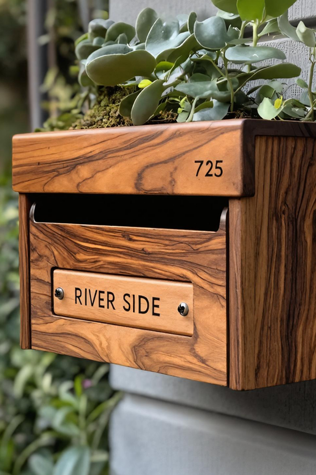 Handcrafted Wooden Sculpture Mailbox For Patio Furniture Garden Design