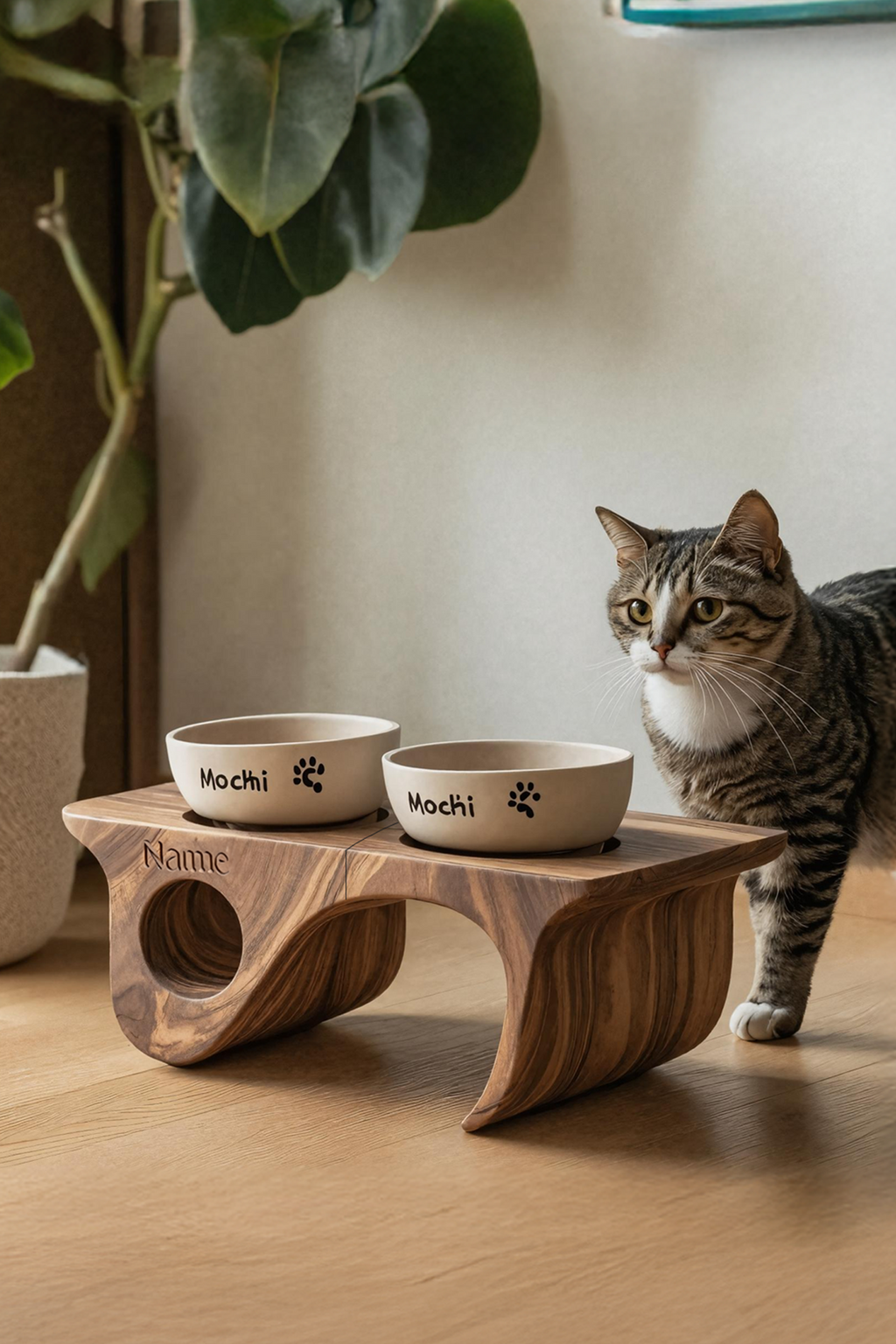 Farmhouse Pet Food Stand Handmade For Dogs