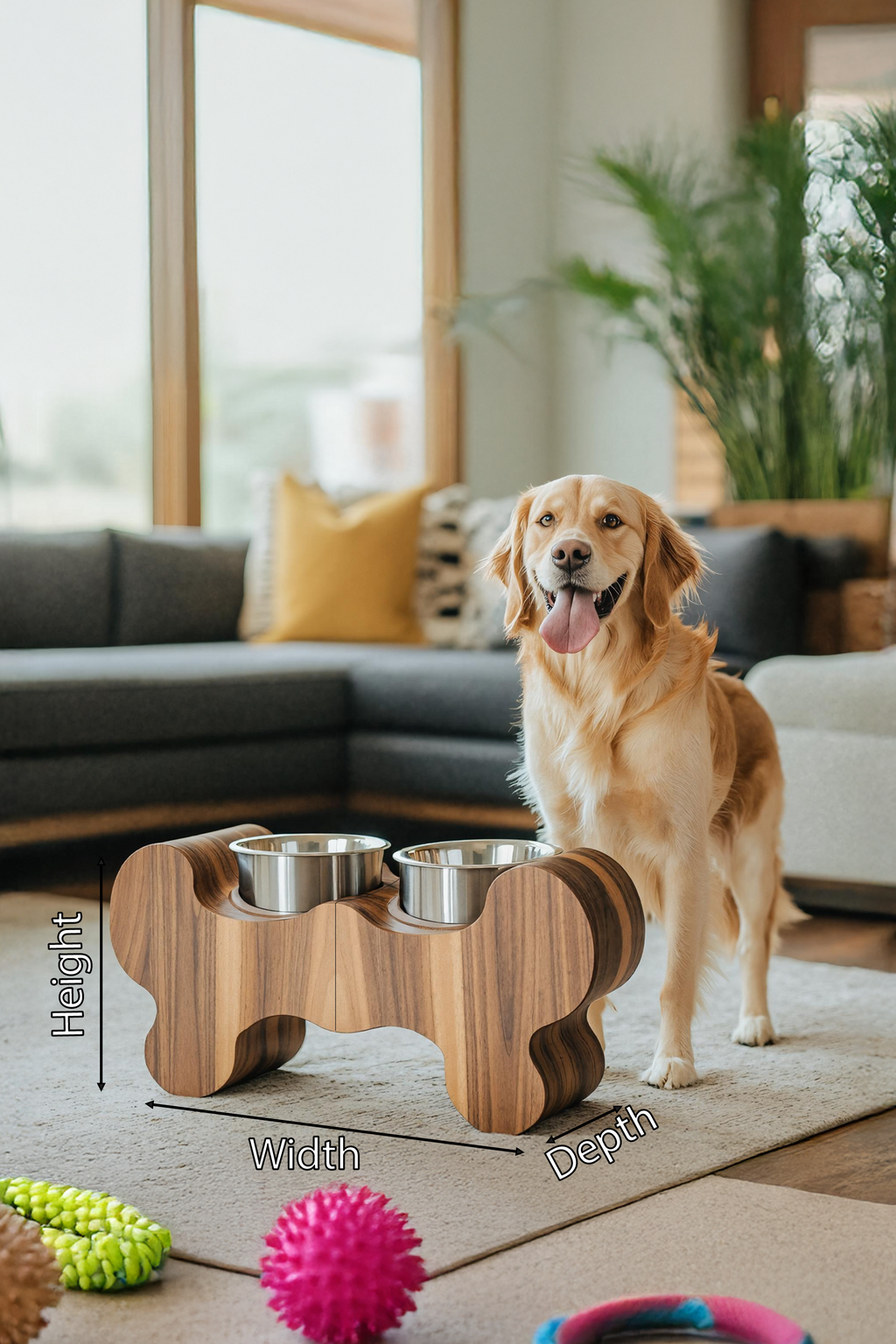 Handcrafted Dog Bowl Stand For Modern Kitchen Decor
