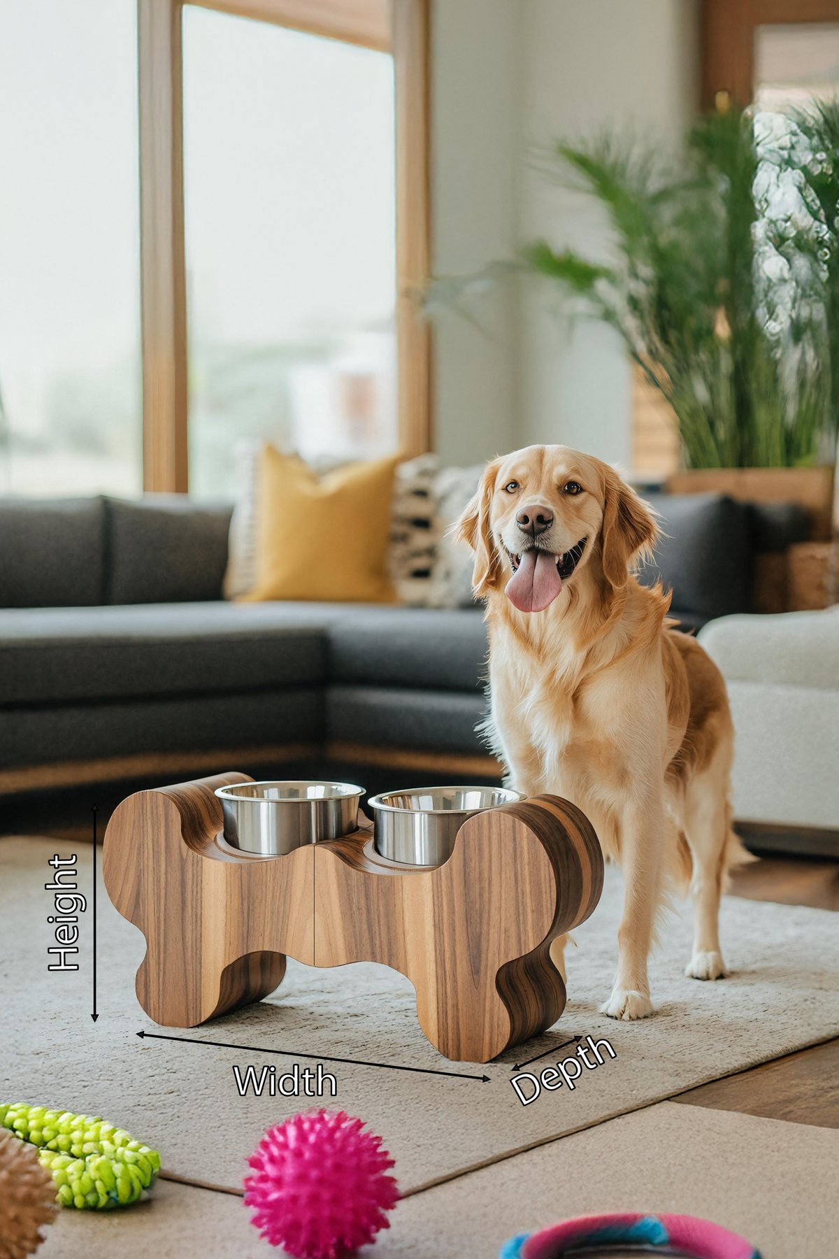 Handcrafted Dog Bowl Stand For Modern Kitchen Decor