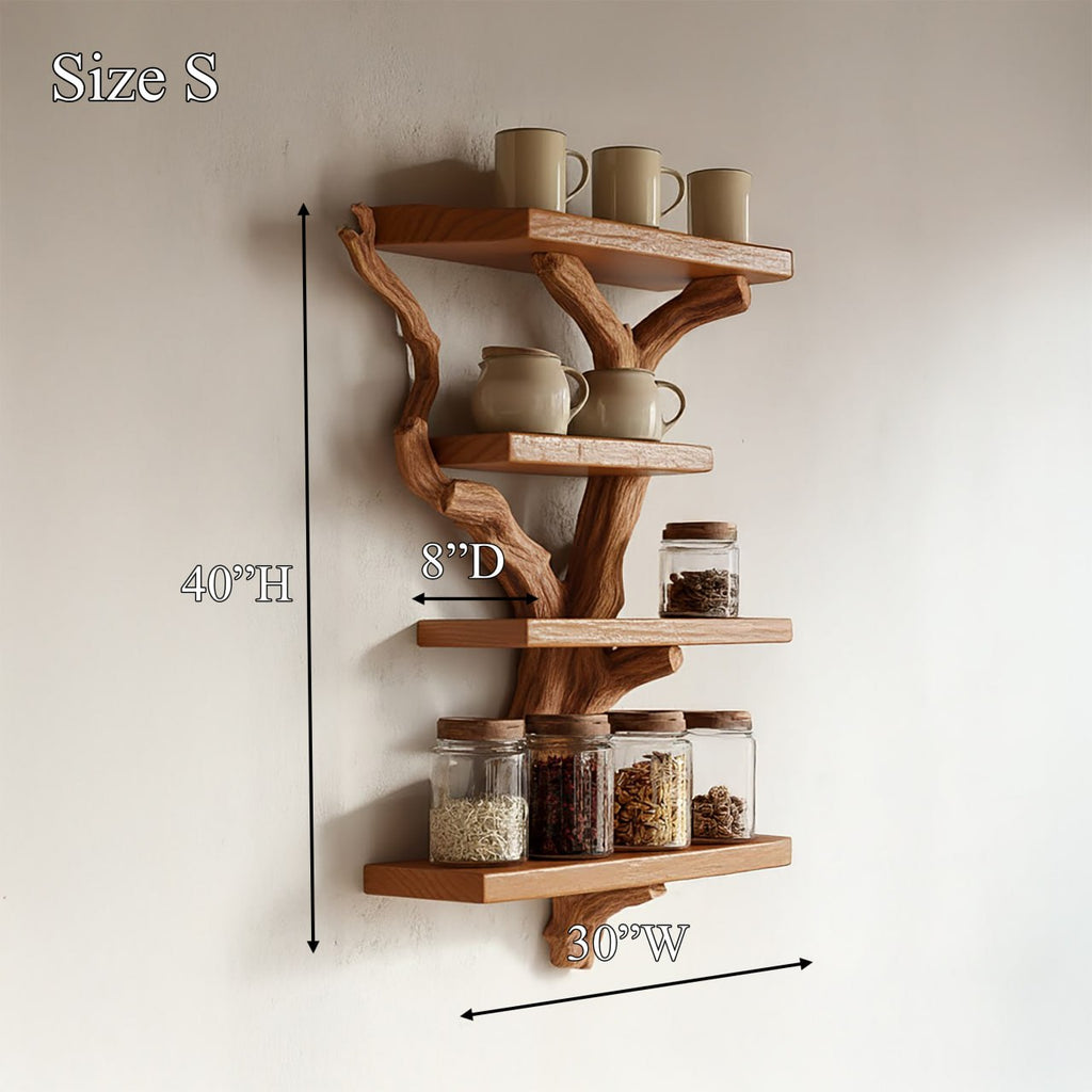 Artistic Branch Kitchen Wall Shelf Kitchen Interior Functional Decor