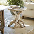 Live Edge End Table, Farmhouse Natural Wood Accent Table