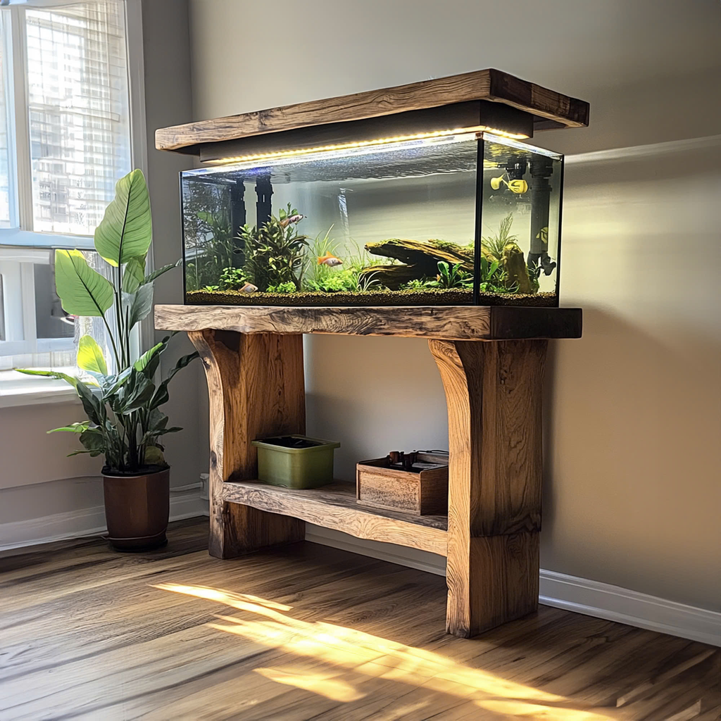 Customized Solid Wood Fish Shelf Office Decor Housewarming Gifts