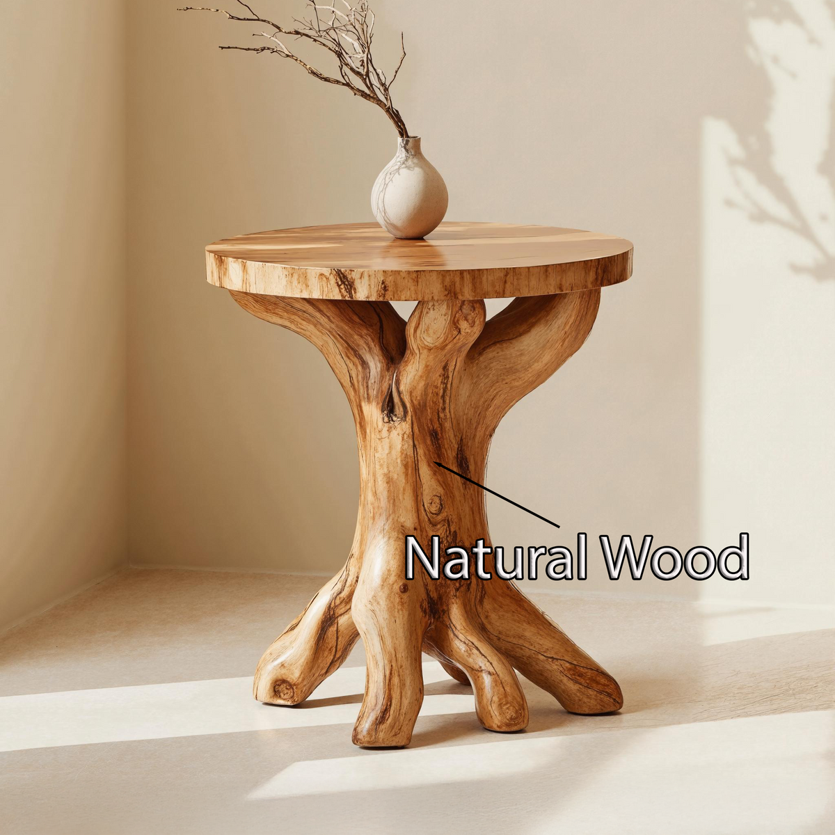Elegant Handcrafted End Table Perfect For Modern Living Room Spaces