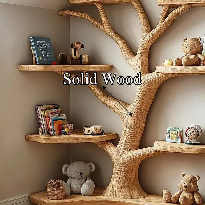 Kids Tree Bookshelf Handmade Decor Home Gift