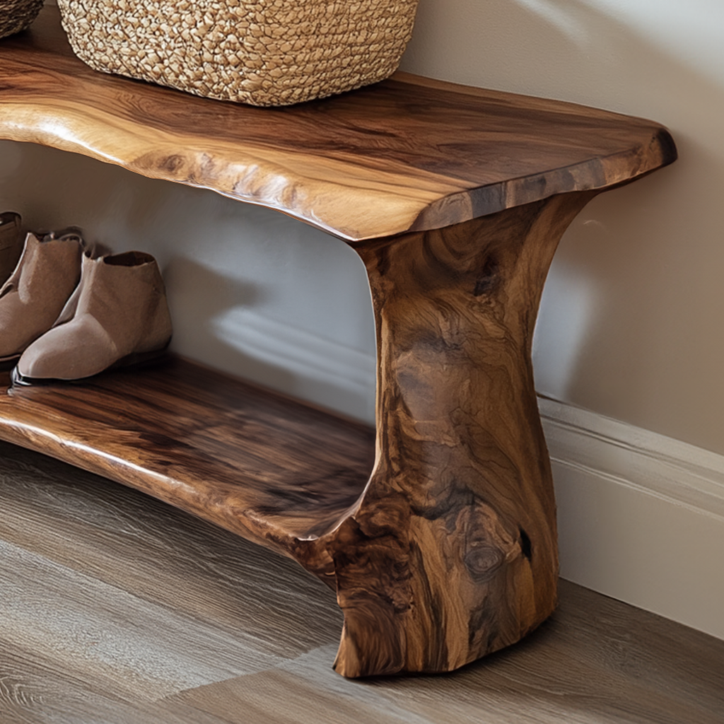 Handmade Entryway Shoe Bench Rack Livingroom Furniture