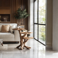 Handcrafted Solid Wood End Table Modern Living
