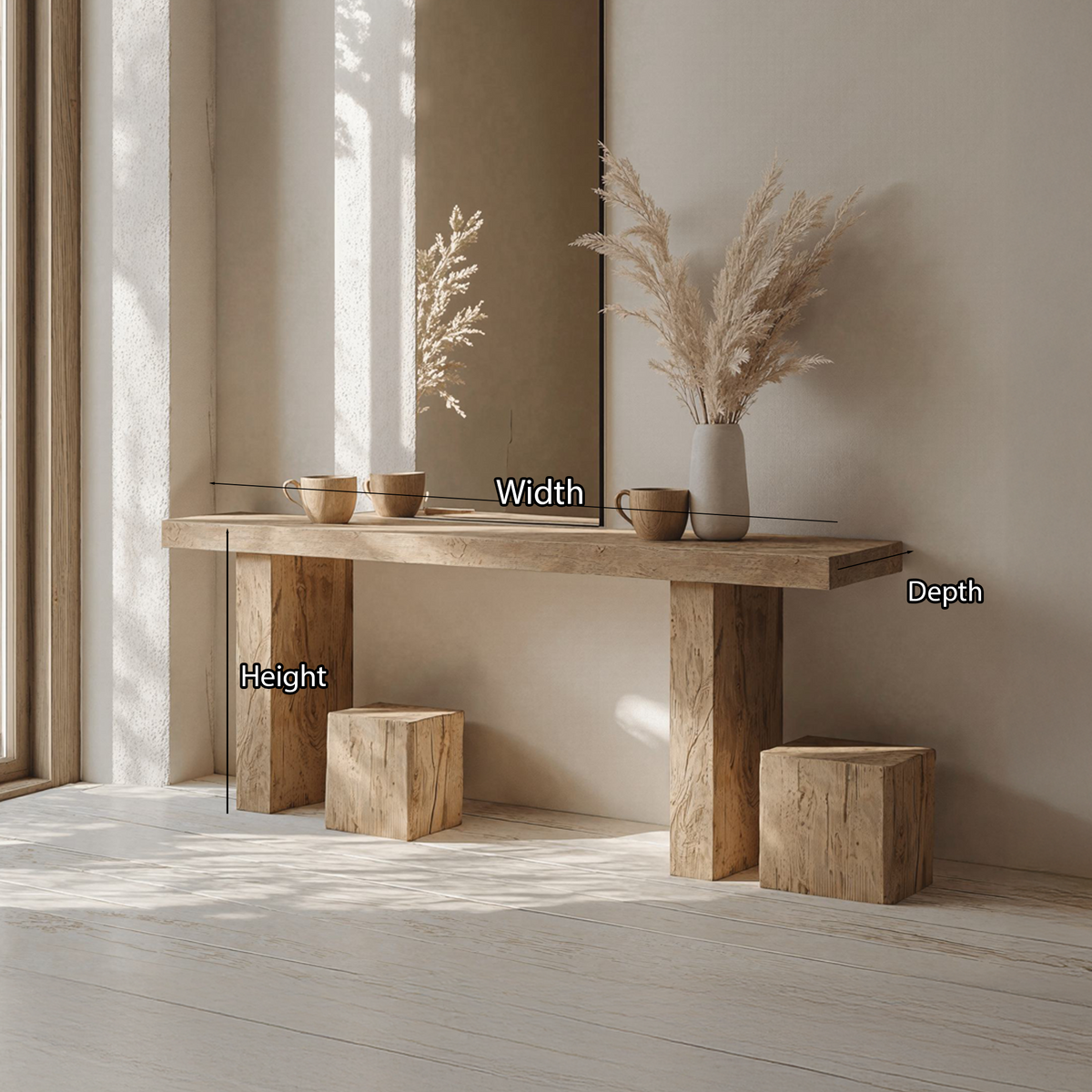 Woodworking Console Table Farmhouse