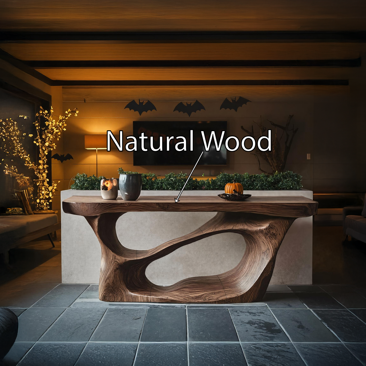Handcrafted Live Edge Entryway Table For Furniture Decor Halloween Ideas
