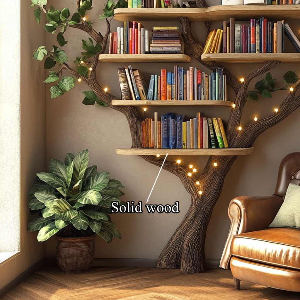 Black Tree Bookshelf Floating Shelf Bookcase