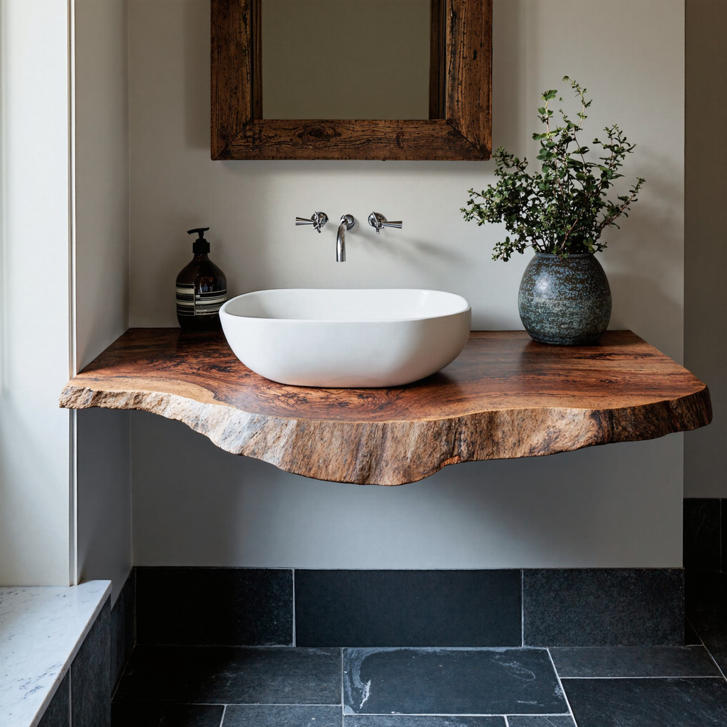 Farmhouse Solid Wood Vanity Rustic Bathroom