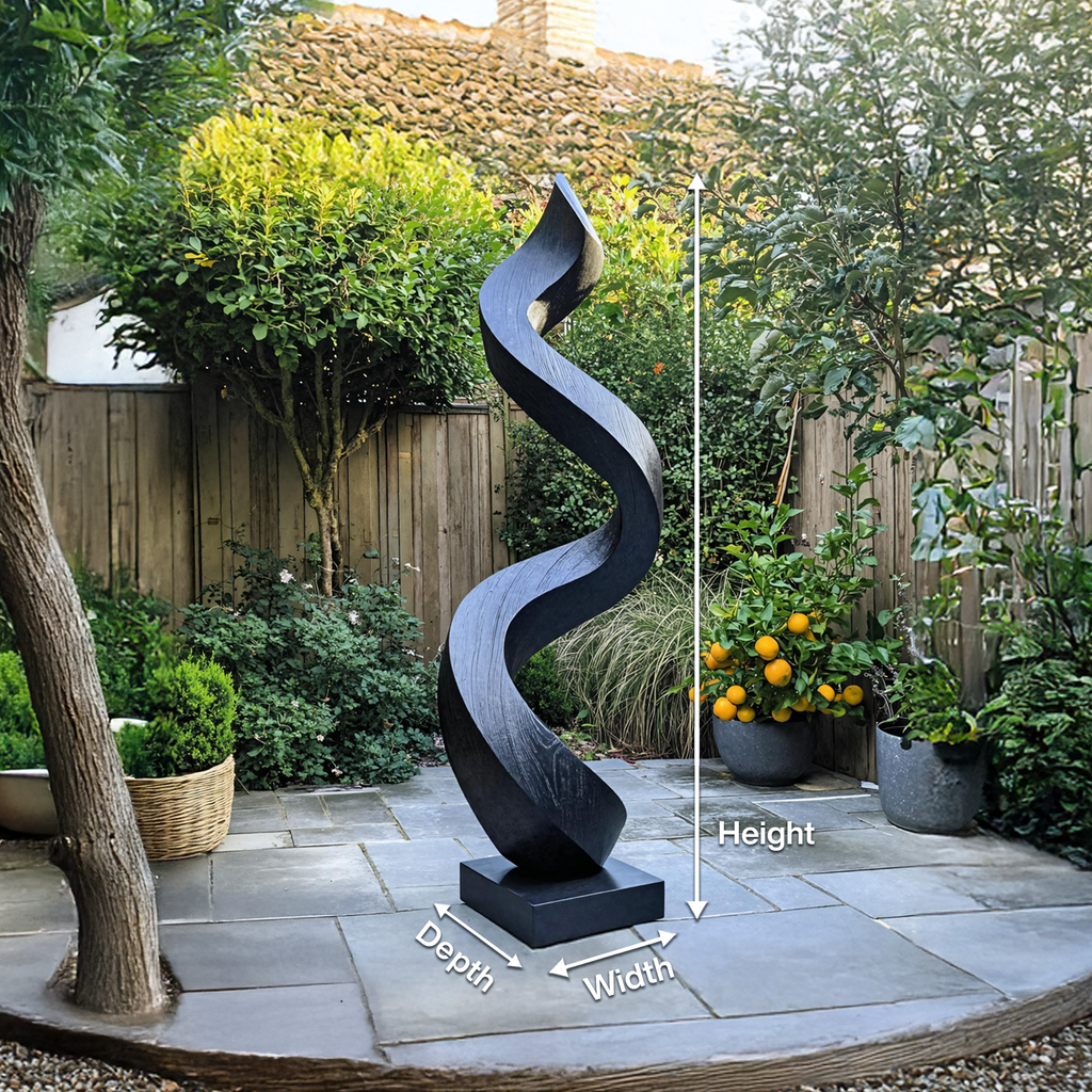 Mid Century Abstract Wood Sculpture, Handcrafted Outdoor Solid Wooden Wall Art Figurine, Decorative Carved Panel for Garden Patio