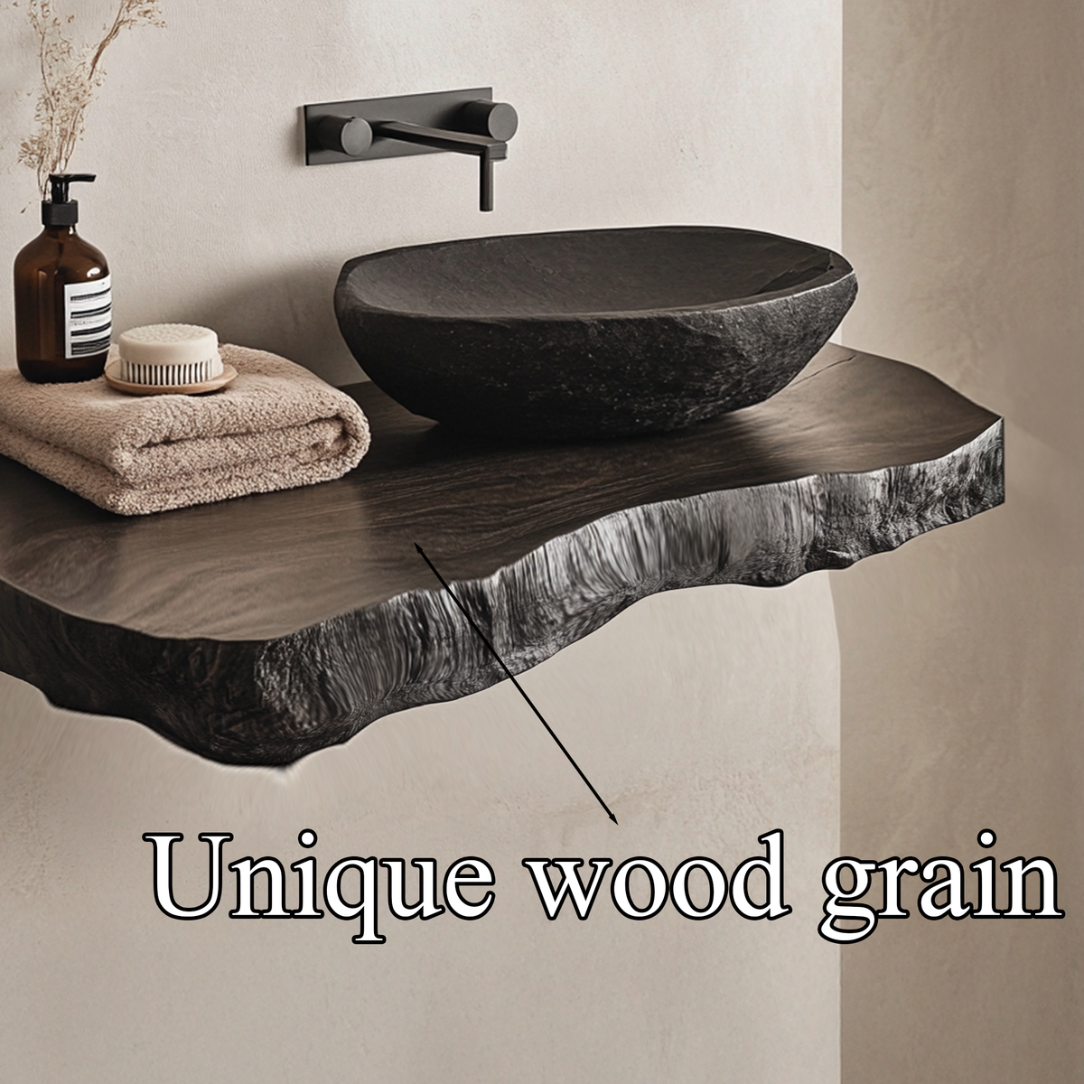 Custom Shelf Vanity Solid Wood Decor Home