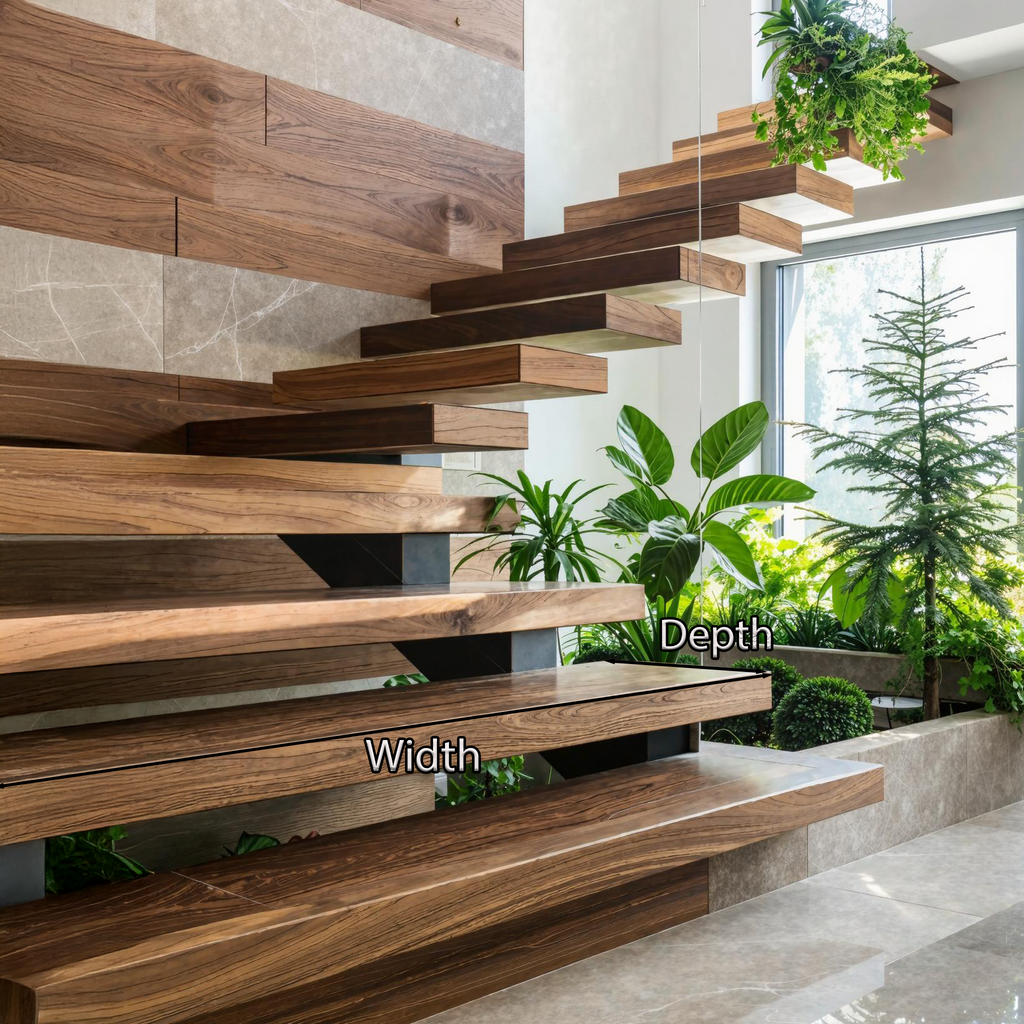 Farmhouse Wooden Stair For Unique Home Decor