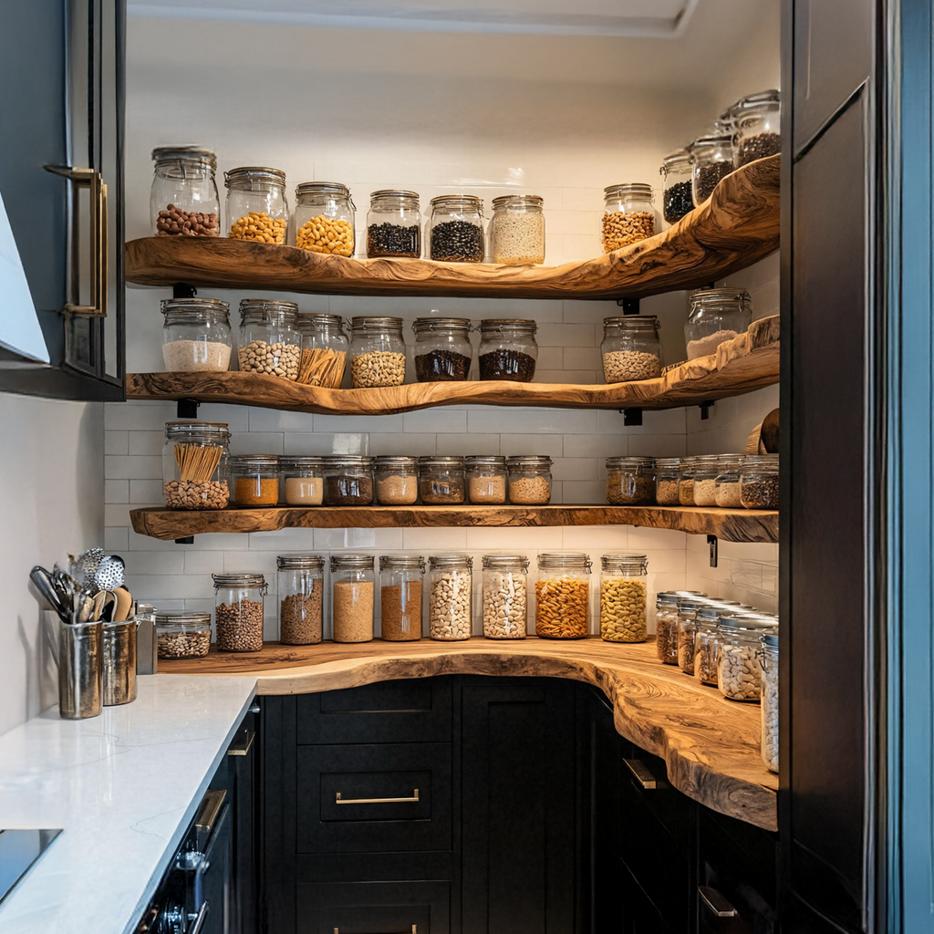 Handcrafted Wooden Spice Rack For Kitchen Cabinet Use