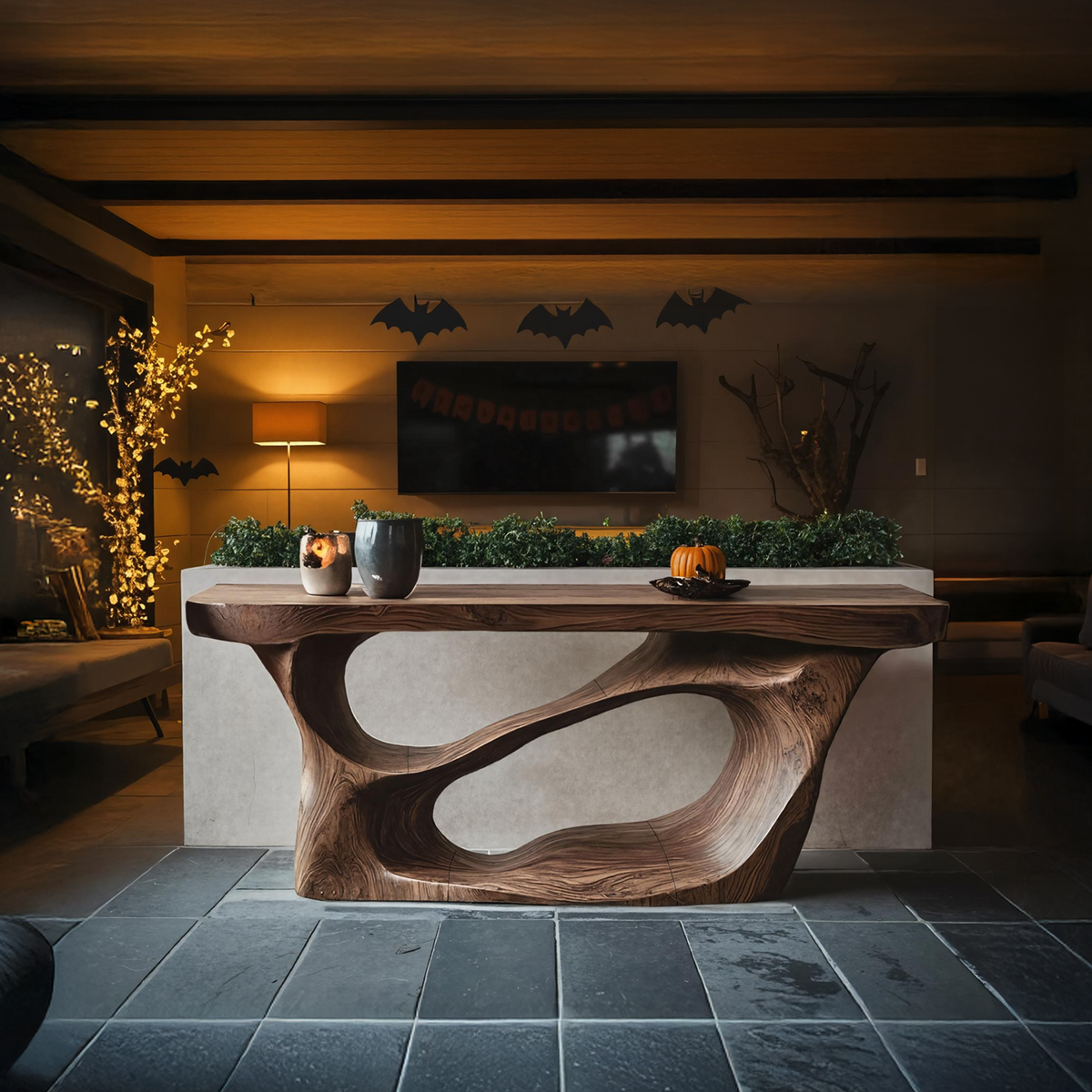 Handcrafted Live Edge Entryway Table For Furniture Decor Halloween Ideas
