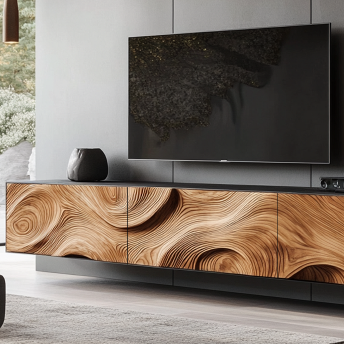 Handcrafted Console Cabinet For Entryway Decor