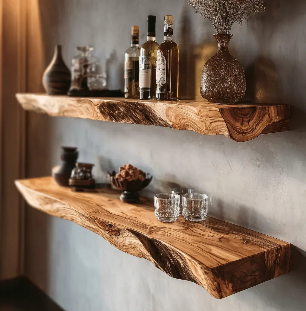Handmade Live Edge Wood Shelf