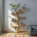 Mulberry Wood Tree Bookshelf, Artistic Wall Decor for Bedroom
