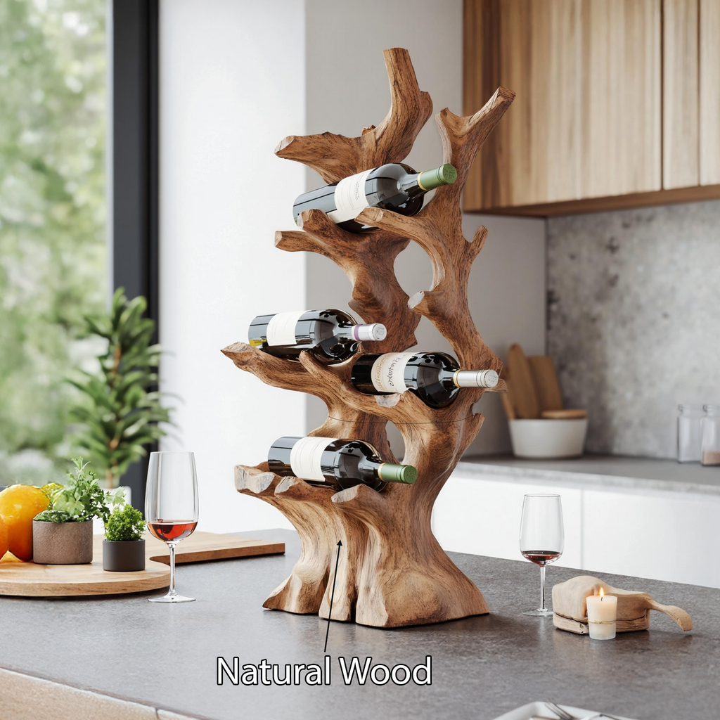Handcrafted Wine Rack For Living Room Wall Organizer