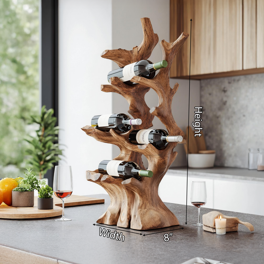 Handcrafted Wine Rack For Living Room Wall Organizer