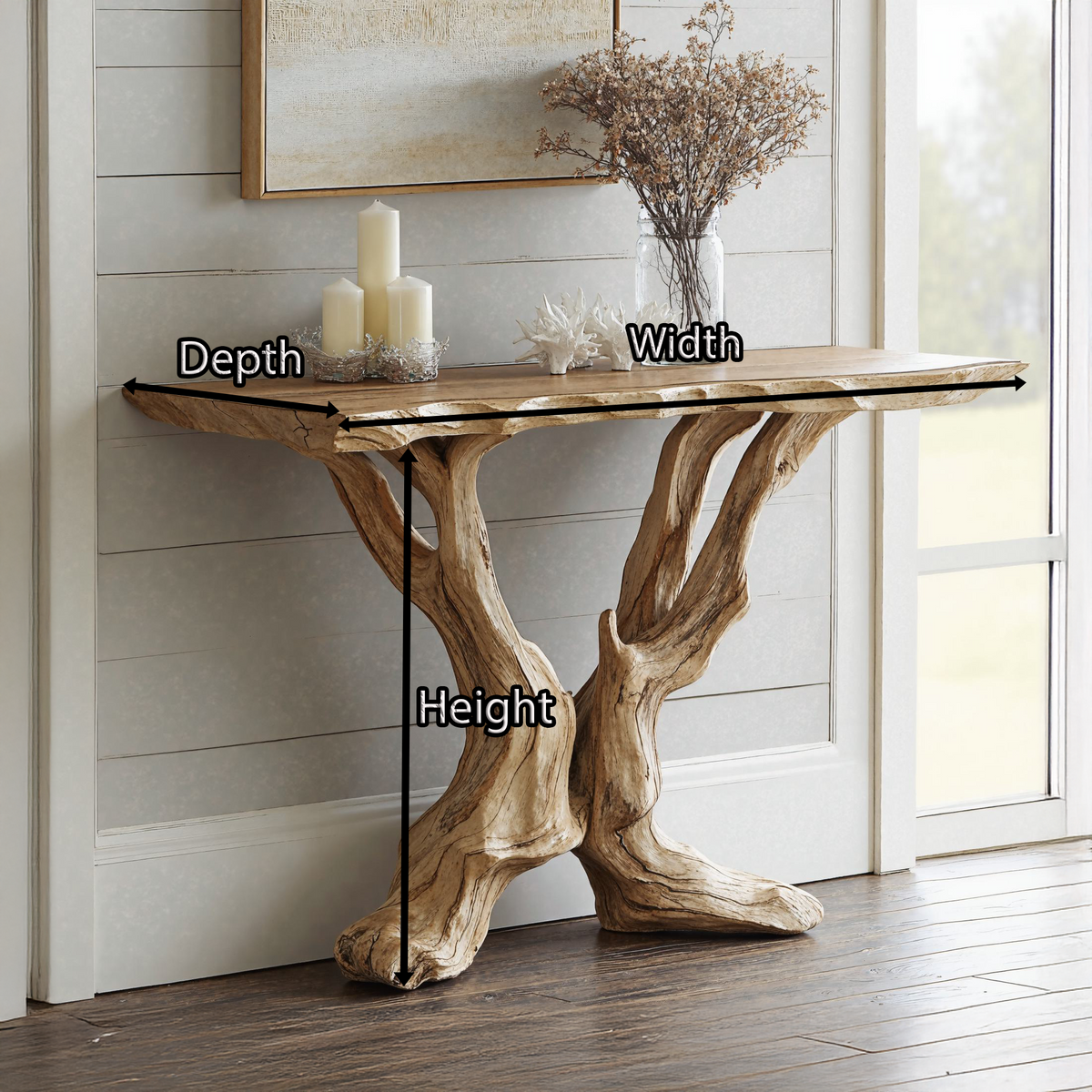 Live Edge Side Table Handcrafted For Vintage Interiors
