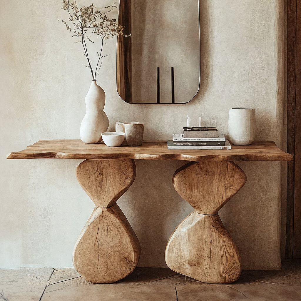 Entryway Console Table Solid Wood