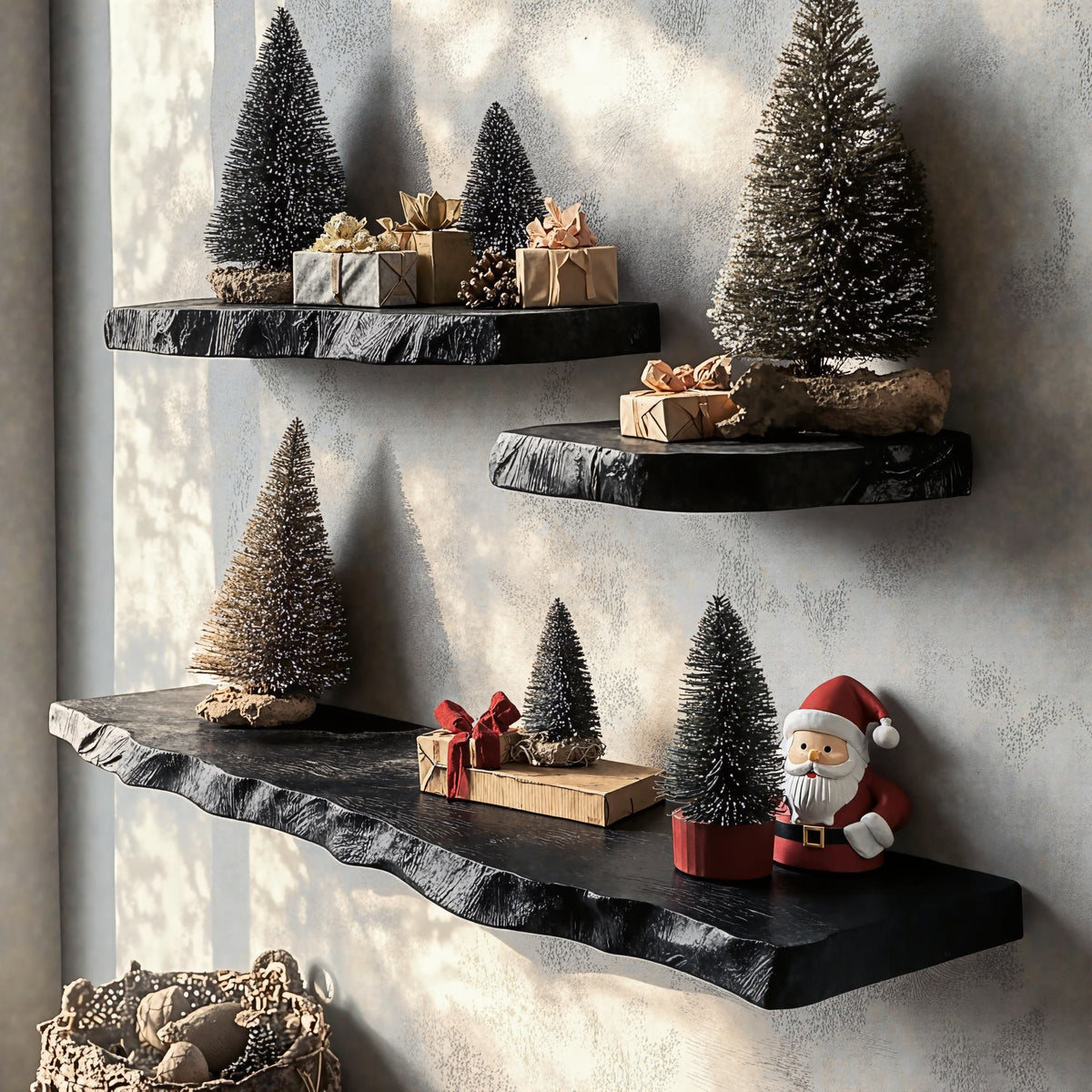 Black Floating Shelf Live Edge Xmas Floating Shelf Plans