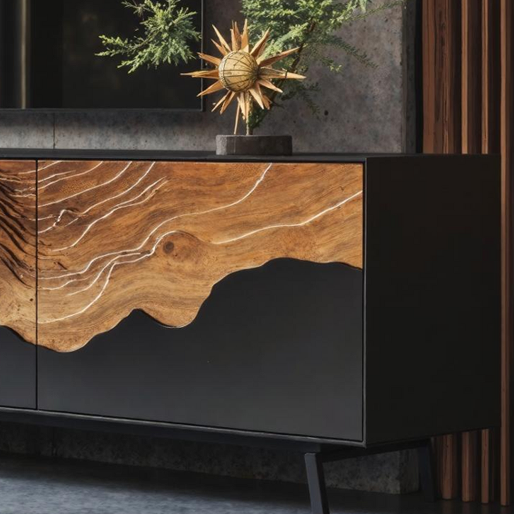 Handcrafted TV Console Table For Living Room