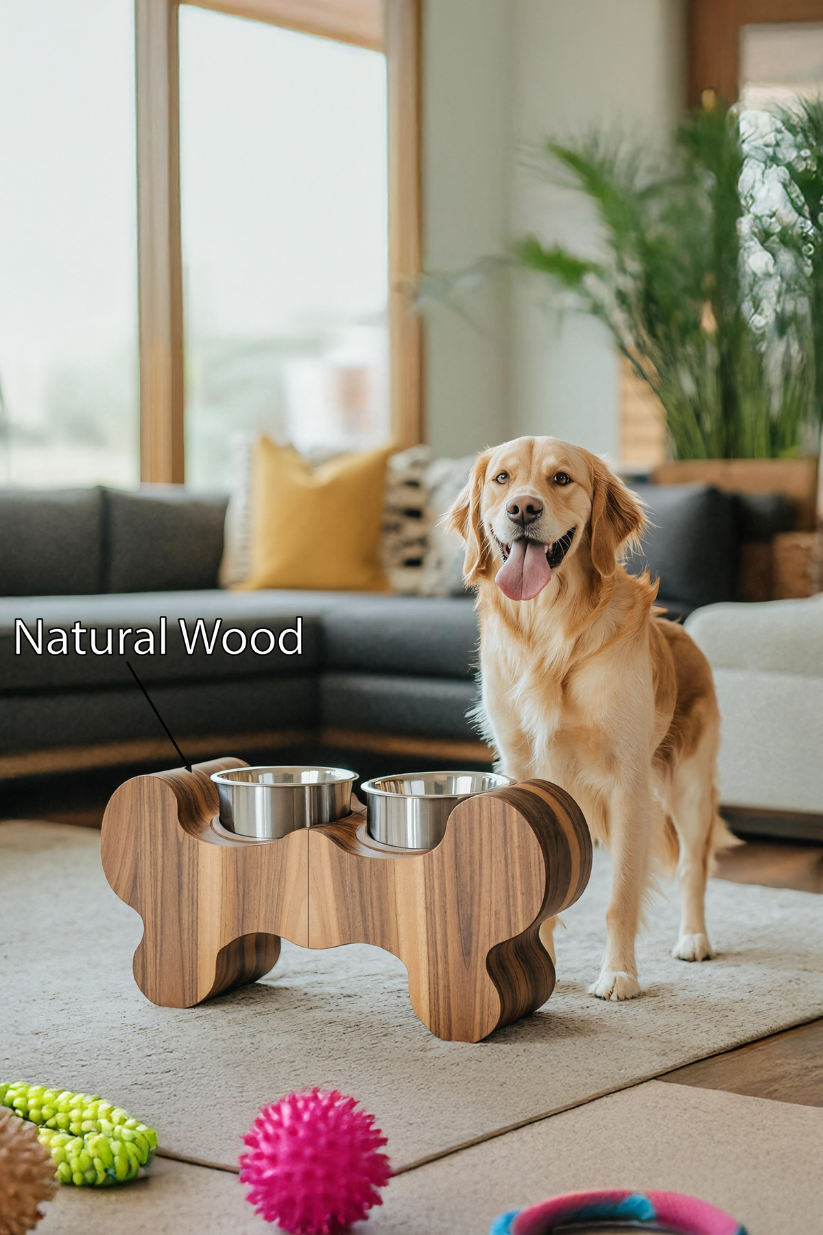 Handcrafted Dog Bowl Stand For Modern Kitchen Decor