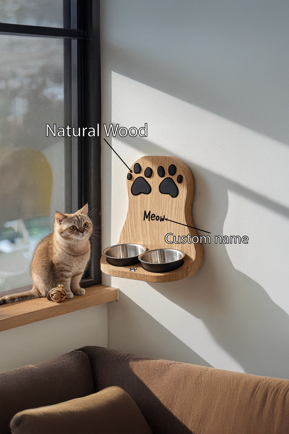 Handmade Dog Feeding Station Farmhouse Style