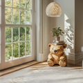 Handmade Wood Bear End Table Side Table