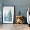 Handcrafted End Table Wood Bear Side Table