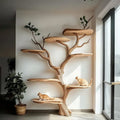 Wooden Cat Tree Large Branch Climbing Tower Handmade Solid Wood