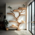Handmade Wooden Cat Tree Modern Large Climbing Tree Unique