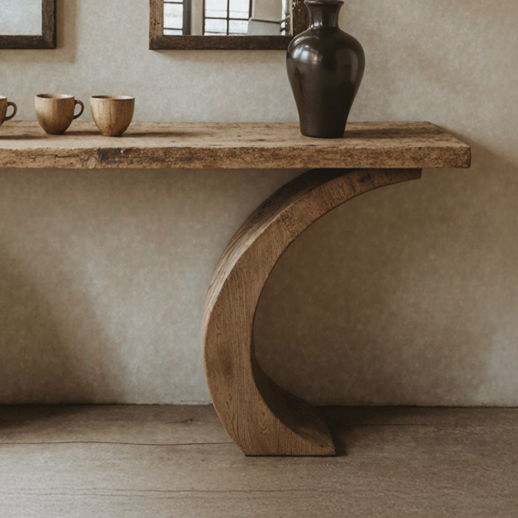Live Edge Console Table Handcrafted Side Table