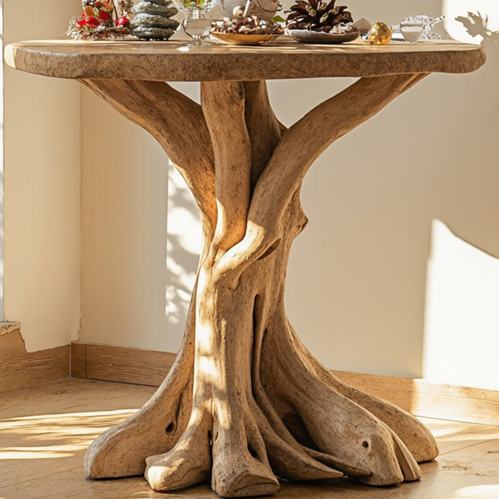 Reclaimed Wood End Table Solid Wood Side Table for Living Room