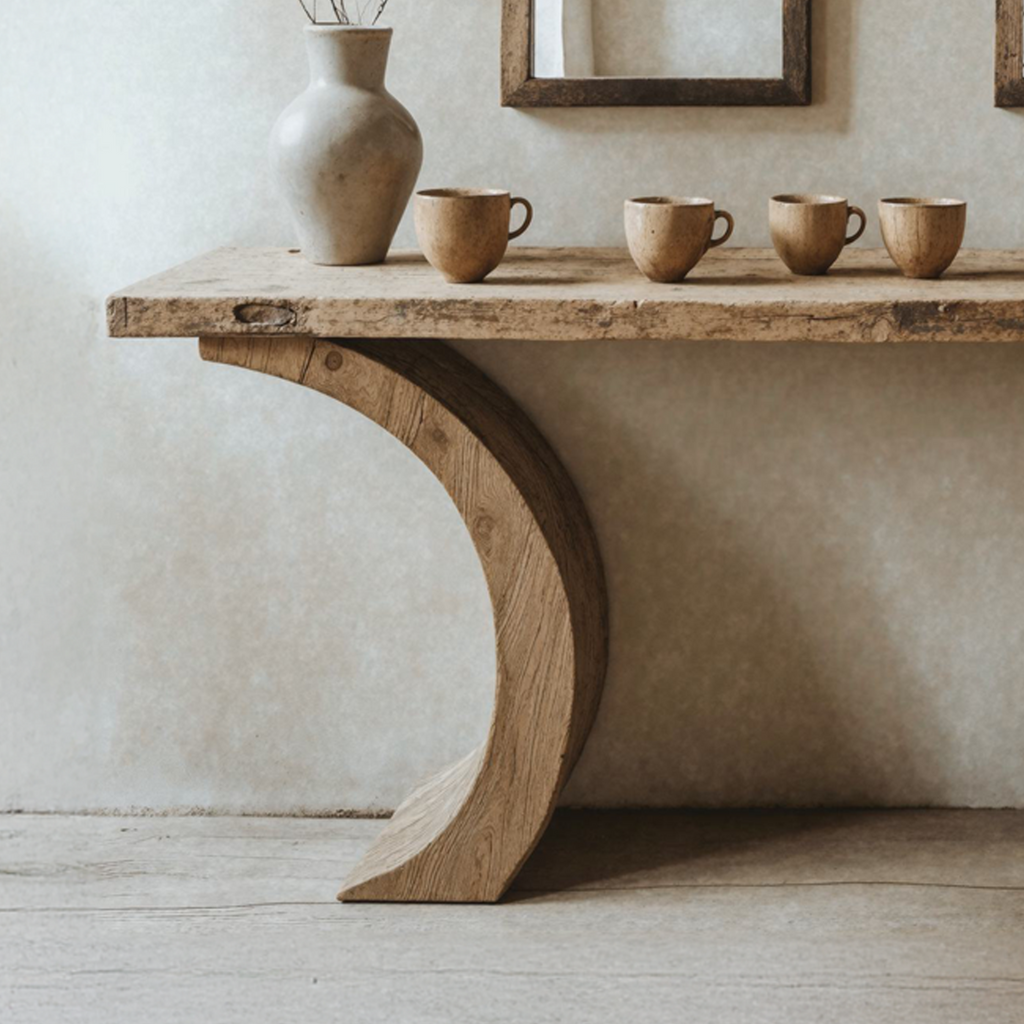Live Edge Console Table Handcrafted Side Table