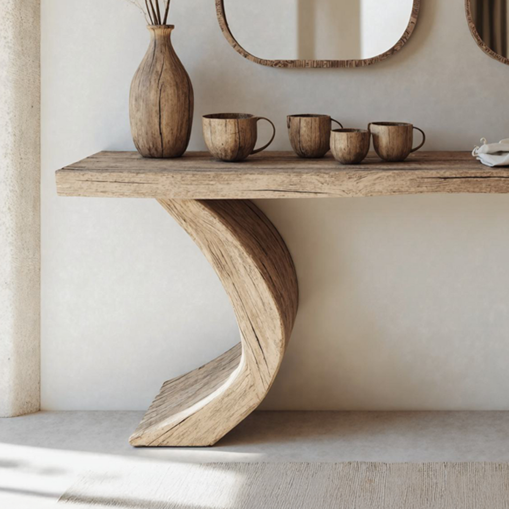 Live Edge Console Table Handcrafted Hallway Table