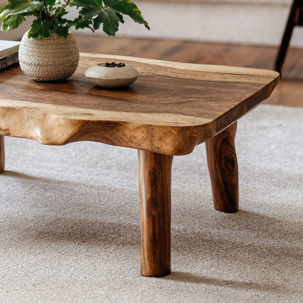 Live Edge Farmhouse Wood Coffee Table
