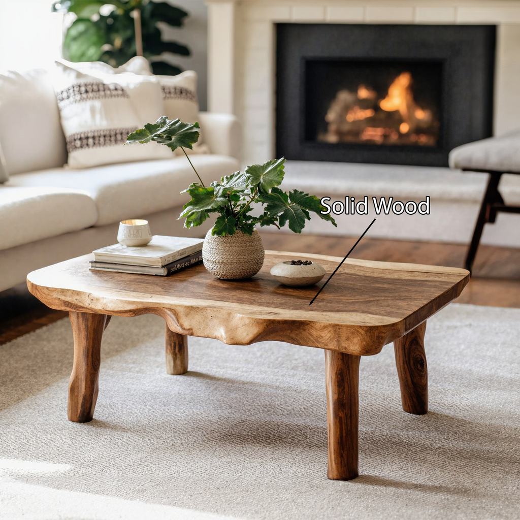 Live Edge Farmhouse Wood Coffee Table